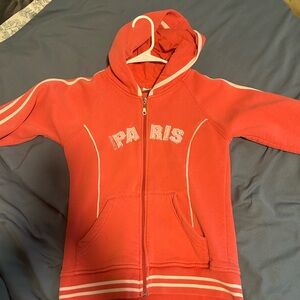 pink paris zip up